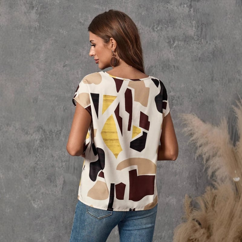 Európa a Spojené štáty, Amazon cezhraničný nový okrúhly výstrih s potlačou a krátkym rukávom pre ženy