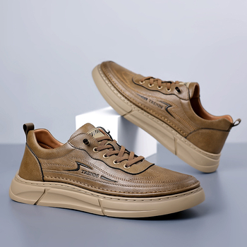 Καλοκαιρινά Ανδρικά Αθλητικά Παπούτσια με Χοντρή Σόλα, Αναπνέοντα, Γνήσια Δερμάτινα, Casual Παπούτσια, Ανδρικά Αθλητικά Παπούτσια, Νέα Ανδρικά Παπούτσια, Ευέλικτα Αθλητικά Παπούτσια Χονδρική