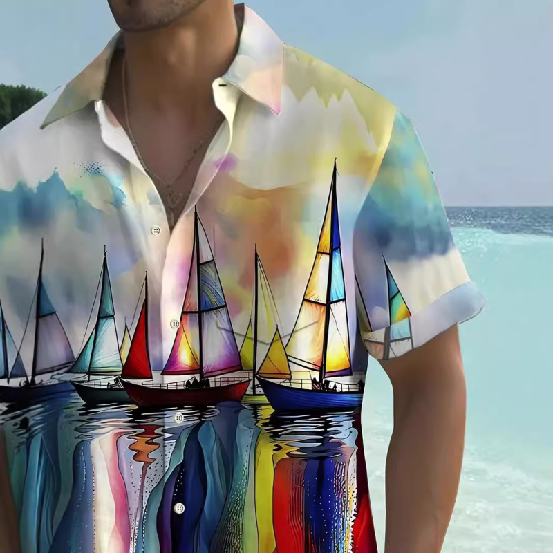 Xiyin najprodavanija prekogranična ljetna muška košulja dugih rukava, kombinezon, veleprodaja, ležerna košulja za printanje