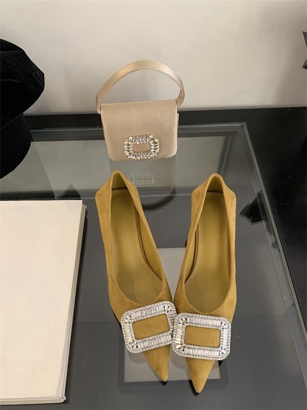 Ženske cipele s francuskim špicastim visokim potpeticama, tanke pete, proljetne i jesenske, nove 2025., mačkaste pete, elegantne crne radne cipele s cirkonima