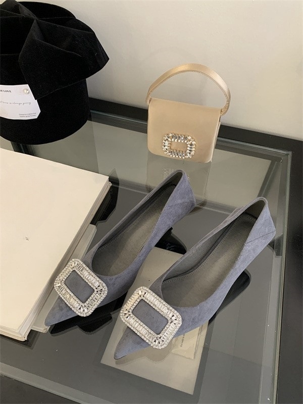 Ženske cipele s francuskim špicastim visokim potpeticama, tanke pete, proljetne i jesenske, nove 2025., mačkaste pete, elegantne crne radne cipele s cirkonima