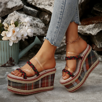 Ljetne nove etničke sandale i papuče za veće veličine, visoke kvalitete, vanjske trgovine, ležerne sandale i papuče za žene većih veličina