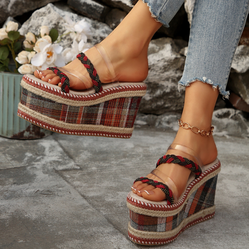 Ljetne nove etničke sandale i papuče za veće veličine, visoke kvalitete, vanjske trgovine, ležerne sandale i papuče za žene većih veličina