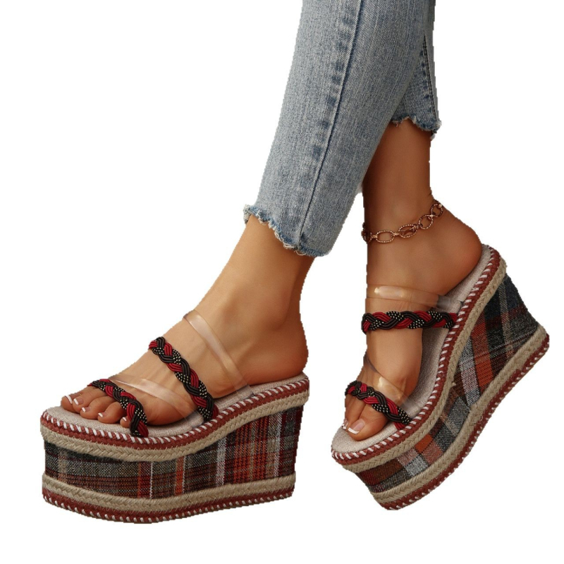 Ljetne nove etničke sandale i papuče za veće veličine, visoke kvalitete, vanjske trgovine, ležerne sandale i papuče za žene većih veličina