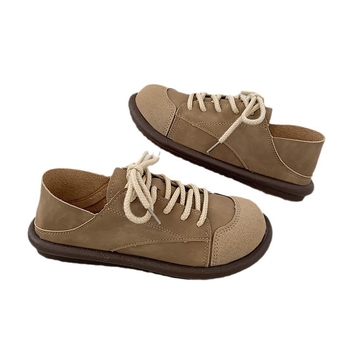 Dámske retro kožené topánky Maillard z britskej značky z roku 2024, nové, hrubo podrážkové, veľké, so šnurovaním, ležérne, spájajúce retro topánky