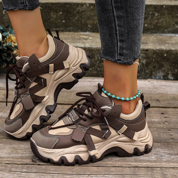 Spalvoti „Torre“ batai moterims, 2025 m. nauji, madingi, pavasariniai, moteriški batai storu padu, maži, laisvalaikio, sportiniai, studentų stiliaus.