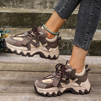 Spalvoti „Torre“ batai moterims, 2025 m. nauji, madingi, pavasariniai, moteriški batai storu padu, maži, laisvalaikio, sportiniai, studentų stiliaus.