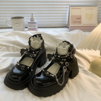 Γυναικεία παπούτσια Mary Jane με επίπεδη τετράγωνη μύτη, άνοιξη 2025, νέα άφιξη, βραδινά παπούτσια με φιόγκο και ρηχό στόμα, με ένα κουμπί