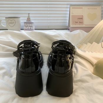 Γυναικεία παπούτσια Mary Jane με επίπεδη τετράγωνη μύτη, άνοιξη 2025, νέα άφιξη, βραδινά παπούτσια με φιόγκο και ρηχό στόμα, με ένα κουμπί