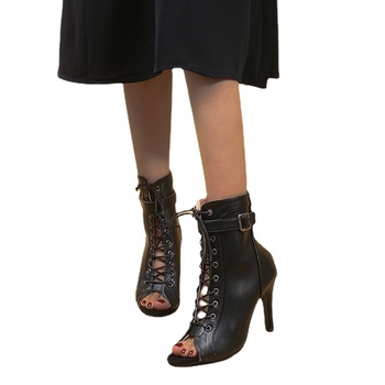 Νέα καλοκαιρινά γυναικεία σανδάλια με ψηλοτάκουνα, ανοιχτά δάχτυλα και αγκράφα, μοντέρνα ευρωπαϊκά και αμερικανικά γυναικεία σανδάλια μεγάλου μεγέθους