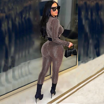 Ευρωπαϊκή και αμερικανική μοντέρνα casual τυπωμένη ολόσωμη φόρμα