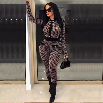 Ευρωπαϊκή και αμερικανική μοντέρνα casual τυπωμένη ολόσωμη φόρμα