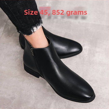 Proljetne i jesenske britanske muške čizme, prekogranične špicaste visoke kožne cipele, moderne univerzalne kratke čizme, muške martin čizme, moderne kožne čizme