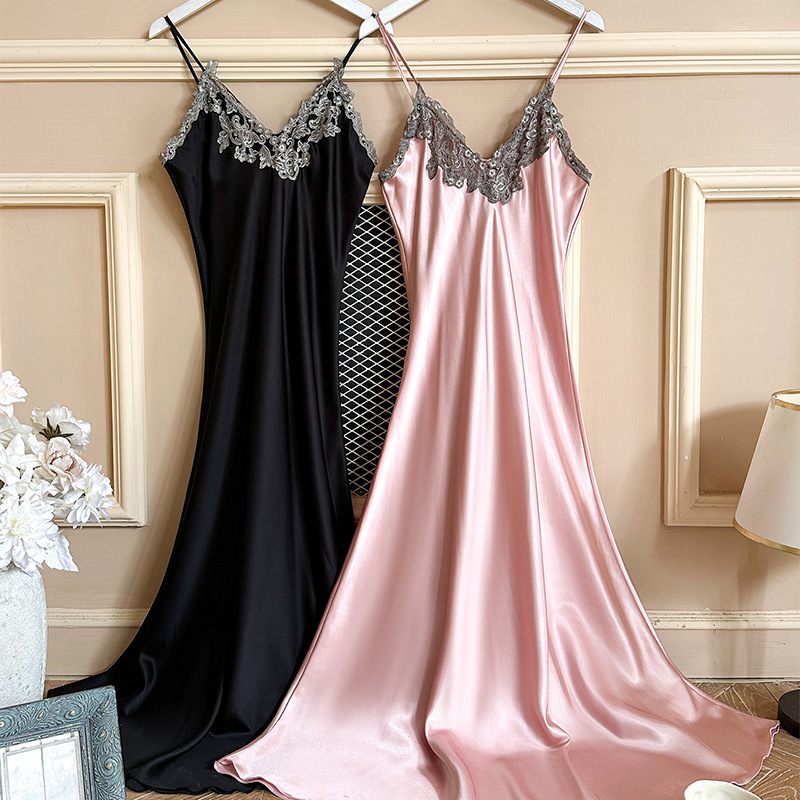 Határokon átnyúló közel-keleti nyári női ruha, otthoni, hétköznapi, lélegző, pizsama, hálóruha, egyszerű selyemutánzat, otthoni ruházat