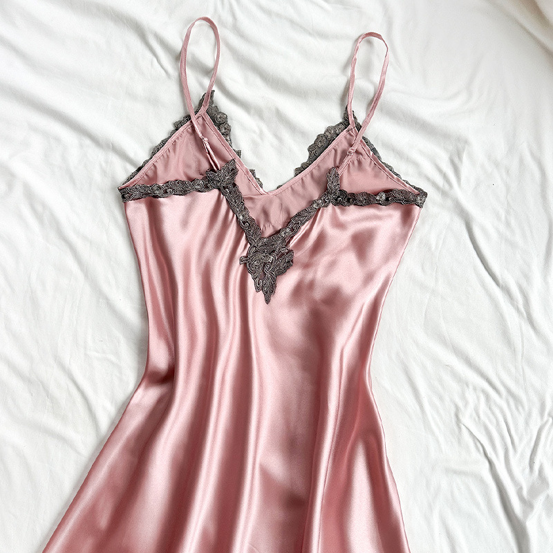 Határokon átnyúló közel-keleti nyári női ruha, otthoni, hétköznapi, lélegző, pizsama, hálóruha, egyszerű selyemutánzat, otthoni ruházat