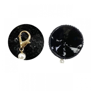 Piiriülesed laos olevad ilukleebised rinnale, seenior pärlkettidega rinnakleebised, seksikad Euroopa ja Ameerika seksikad mustad PU rinnakleebised SM