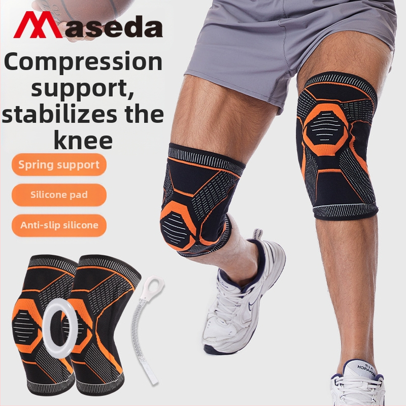 Uus silikoonist vedruga põlvekedra libisemisvastane põlvetugi soe hüppenöör jalgrattasõidu mägironimise silikoonist rõngas spordi põlvekedra