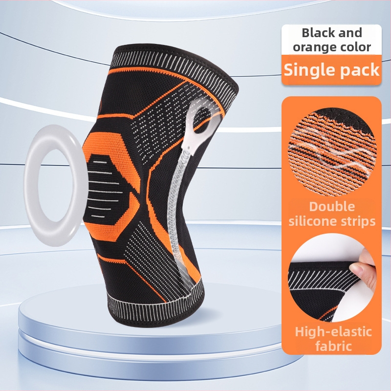 Uus silikoonist vedruga põlvekedra libisemisvastane põlvetugi soe hüppenöör jalgrattasõidu mägironimise silikoonist rõngas spordi põlvekedra
