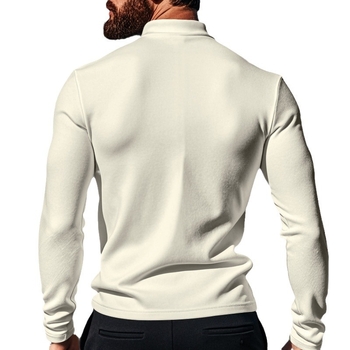 Amazon Cross-border European and American Men\'s Wear Φθινόπωρο και Χειμώνας Γερμανικό Βελούδινο Μακρυμάνικο Μπλουζάκι Φιλικό προς το δέρμα Μαλακή Βάση Ημίψηλο Κολάρο Ανδρικό Πακέτο Τριών Τεμαχίων