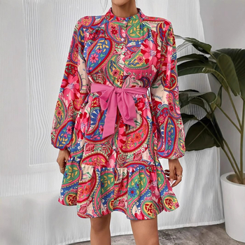 Európska a americká cezhraničná nezávislá stanica 2025 Aliexpress Amazon Najpredávanejšie košeľové šaty Cardigan Elegantné všestranné šaty