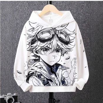 Παιδικό, Ευρωπαϊκό και Αμερικανικό, Διασυνοριακό, Φούτερ με Κουκούλα, Φαρδιά, Ώμους, Μοντέρνο Anime, Ανδρικό, Τρισδιάστατη Εκτύπωση