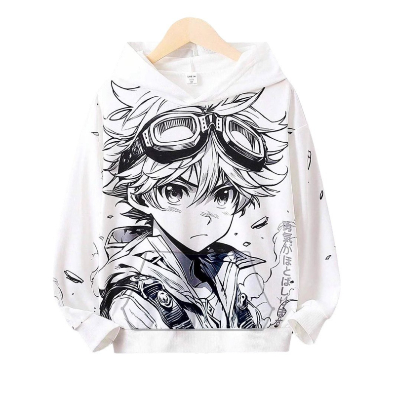 Παιδικό, Ευρωπαϊκό και Αμερικανικό, Διασυνοριακό, Φούτερ με Κουκούλα, Φαρδιά, Ώμους, Μοντέρνο Anime, Ανδρικό, Τρισδιάστατη Εκτύπωση