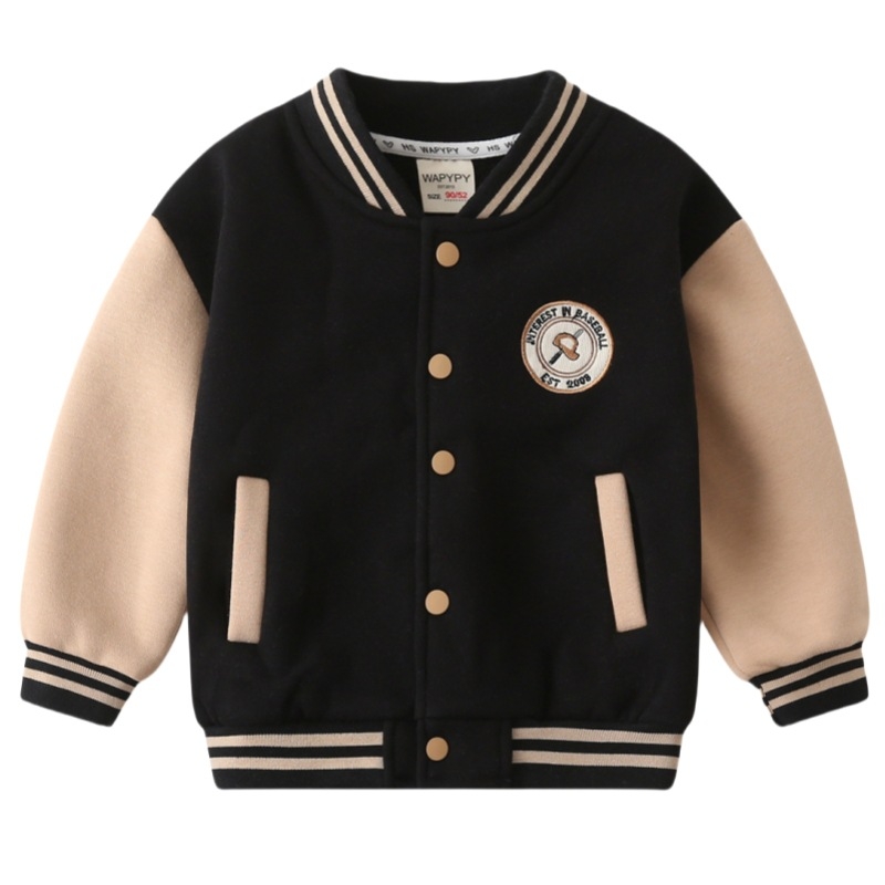 Veleprodaja dječjih bejzbol uniformi za jesen i zimu 2025. u korejskom stilu, zadebljana vanjska odjeća za bebe, sve u jednom, baršunasti topli top, dropshipping