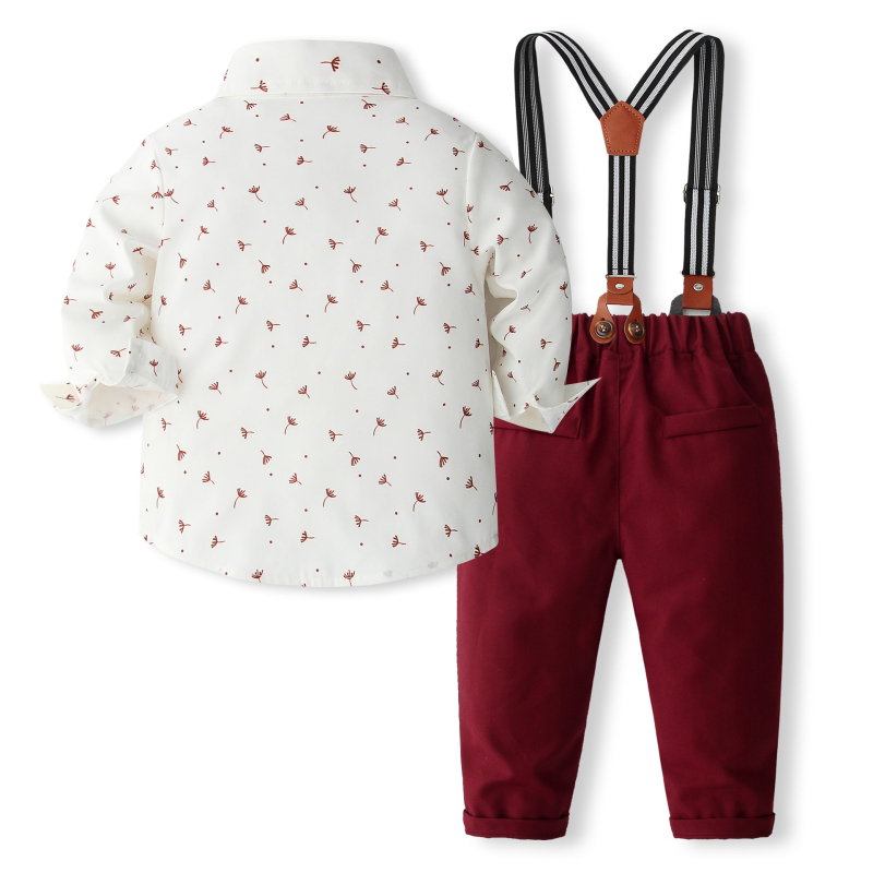 Χονδρική πώληση παιδικών ενδυμάτων εξωτερικού εμπορίου άνοιξη και φθινόπωρο, νέα παιδικά ευρωπαϊκά και αμερικανικά αγόρια, πουκάμισα με μακριά μανίκια, τιράντες, κοστούμι, φόρεμα κυρίων