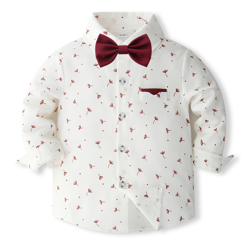 Χονδρική πώληση παιδικών ενδυμάτων εξωτερικού εμπορίου άνοιξη και φθινόπωρο, νέα παιδικά ευρωπαϊκά και αμερικανικά αγόρια, πουκάμισα με μακριά μανίκια, τιράντες, κοστούμι, φόρεμα κυρίων