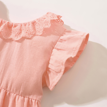 Φούστα Little Maven για κορίτσια, καλοκαιρινή, νέα ευρωπαϊκή και αμερικανική παιδική ένδυση, χαριτωμένο φόρεμα με στρογγυλή λαιμόκοψη από βαμβάκι για κορίτσια