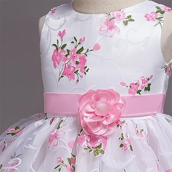 Tarptautinė princesės pūsta vakarienės suknelė su pūstu sijonu, europietiško ir amerikietiško stiliaus, vienerių metų vaikų suknelė, didmeninė prekyba.