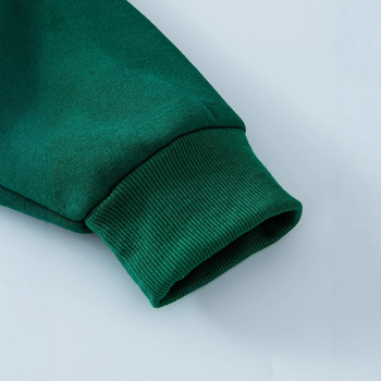 Φθινόπωρο και Χειμώνας για Αγόρια σε Σκούρο Πράσινο Μοντέρνο Φούτερ με Κούκλα και Φερμουάρ με Γράμματα, Casual Παντελόνι