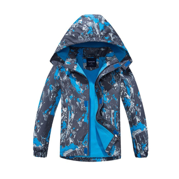 Dječja vanjska jakna s otvorenim prsima, vodootporna i prozračna, dječja odjeća za užurbani boravak, kaput za djecu, kardigan, vjetrovka s flis podstavom