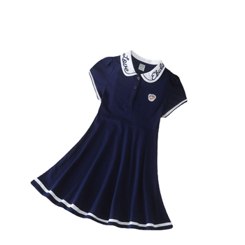 Φόρεμα για κορίτσια, καλοκαιρινή φούστα, παιδική φούστα, κολεγιακό στυλ, μεσαίου και μεγάλου μεγέθους, μοντέρνο φόρεμα πριγκίπισσας με κοντά μανίκια
