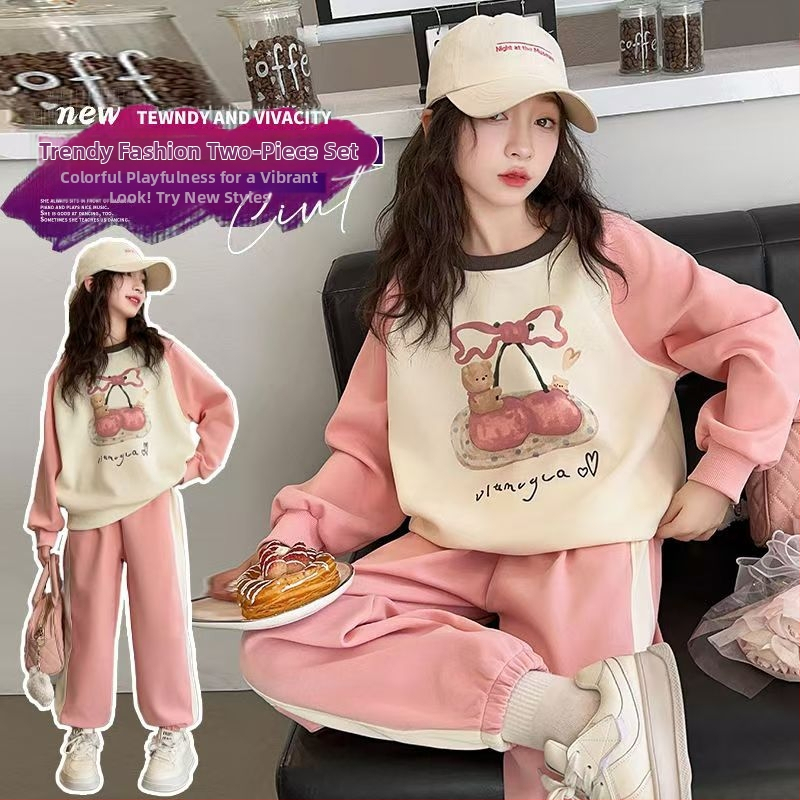Dievčenské jesenné oblečenie 2025 Nový štýl Módne detské jarné a jesenné voľnočasové oblečenie pre dievčatá na strednej škole Jesenné detské oblečenie