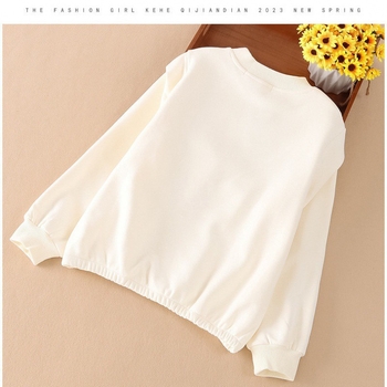 2024. aasta uued tüdrukute pikkade varrukatega särgid, kevad- ja sügispluusid, suurte laste, väikeste tüdrukute internetikuumad tänavapluusid