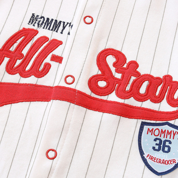 Βρεφική φόρμα βαμβακερή με μακριά μανίκια, ανοιξιάτικη και φθινοπωρινή πιτζάμα για αγόρια, μπέιζμπολ, ρούχα για νεογέννητα, καλοκαιρινά ρούχα