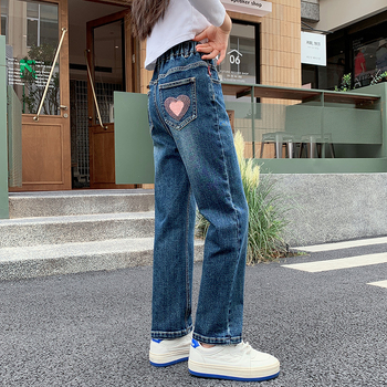 Παιδικά παντελόνια για κορίτσια, τζιν για την άνοιξη και το φθινόπωρο 2025, νέο μεσαίου και μεγάλου μεγέθους παιδικό στυλ, casual παντελόνια για μικρά κορίτσια, φθινοπωρινά ρούχα