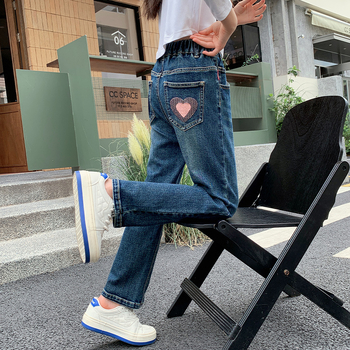 Παιδικά παντελόνια για κορίτσια, τζιν για την άνοιξη και το φθινόπωρο 2025, νέο μεσαίου και μεγάλου μεγέθους παιδικό στυλ, casual παντελόνια για μικρά κορίτσια, φθινοπωρινά ρούχα