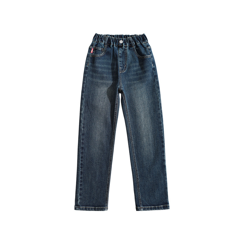 Детски дънки за момичета, пролетни и есенни, 2025, нови, средни и големи, детски стил, ежедневни панталони за малки момичета, есенни дрехи