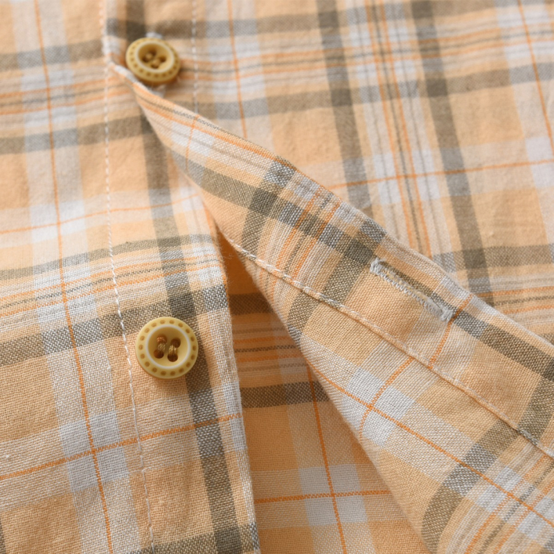 Nová letná tenká chlapčenská pruhovaná kockovaná košeľa s krátkym rukávom a klopou z roku 2024, cezhraničná