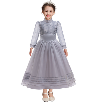 Rochie de prințesă de Halloween Hades Mage 2 pentru comerț exterior, rochie pentru fete, cos Play Movie, aceeași rochie gri