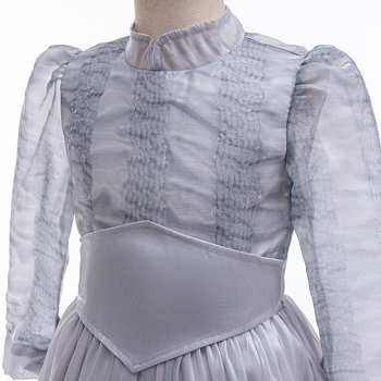Rochie de prințesă de Halloween Hades Mage 2 pentru comerț exterior, rochie pentru fete, cos Play Movie, aceeași rochie gri