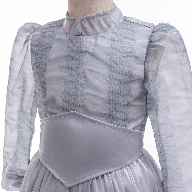 Rochie de prințesă de Halloween Hades Mage 2 pentru comerț exterior, rochie pentru fete, cos Play Movie, aceeași rochie gri