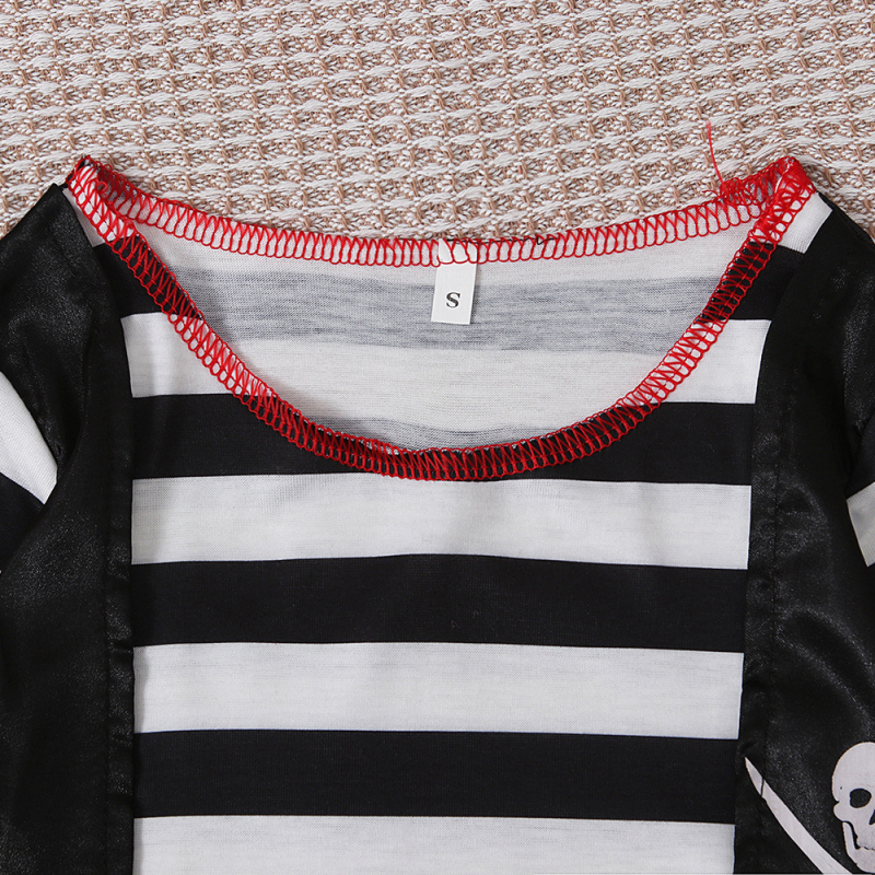 Detské letné pirátske oblečenie na hranie rolí pre chlapcov v európskom a americkom štýle, detské oblečenie, pruhované nohavice s dlhým rukávom/štvordielna súprava