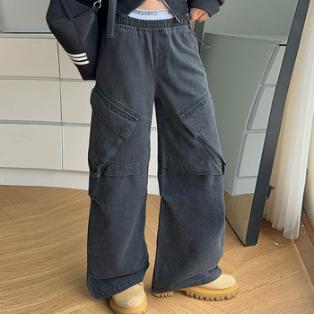 Tüdrukute kombinesoonid kevadeks ja sügiseks Tüdrukute sügisteksad Trendikad ja lahedad laiad püksid Vabaaja sügispüksid laste püksid