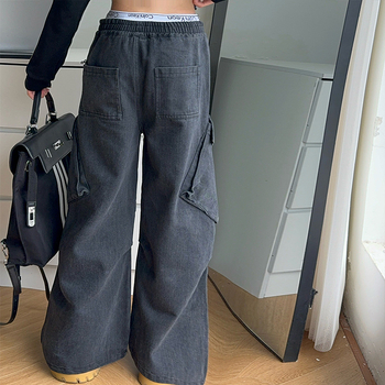 Tüdrukute kombinesoonid kevadeks ja sügiseks Tüdrukute sügisteksad Trendikad ja lahedad laiad püksid Vabaaja sügispüksid laste püksid