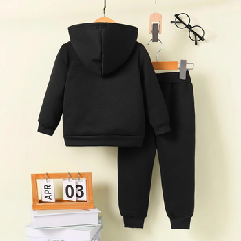 Παιδικό κοστούμι εξωτερικού εμπορίου άνοιξης και φθινοπώρου 1-6 ετών, μωρό αρκουδάκι, πουλόβερ με μακριά μανίκια και κουκούλα, παντελόνι με μακριά μανίκια, ανδρικό σετ δύο τεμαχίων Treasure