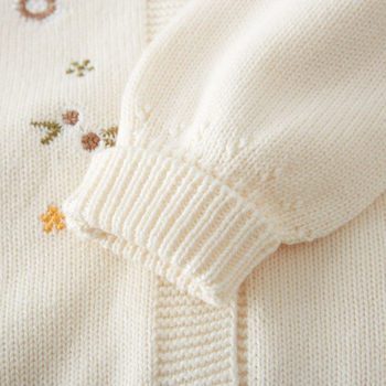 Dječji kardigan kaput od pamuka, proljetni i jesenski djevojački zapadnjački pulover, pleteni pulover u princezinom stilu