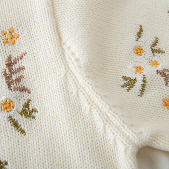 Dječji kardigan kaput od pamuka, proljetni i jesenski djevojački zapadnjački pulover, pleteni pulover u princezinom stilu